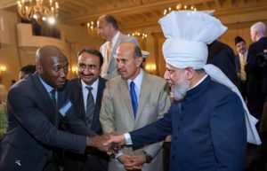 Mahershala Ali with Mirza Masroor Ahmad