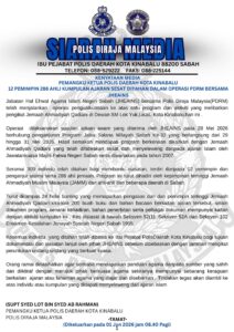 Statement by Kota Kinabalu District Police
